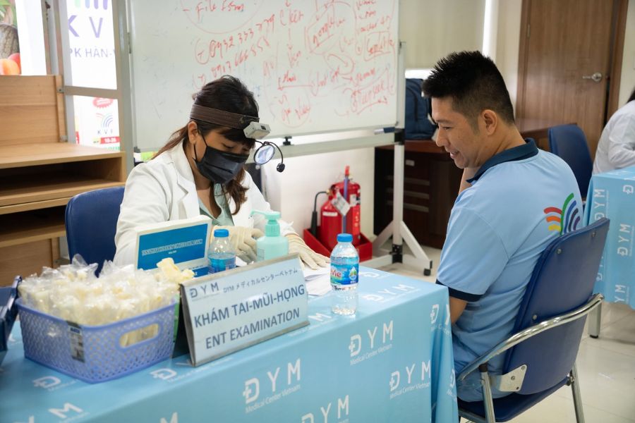 Không gian thăm khám hiện đại, khép kín đạt tiêu chuẩn Nhật Bản tại DYM Medical Center TP.HCM giúp người lao động luôn cảm thấy an tâm và thoải mái