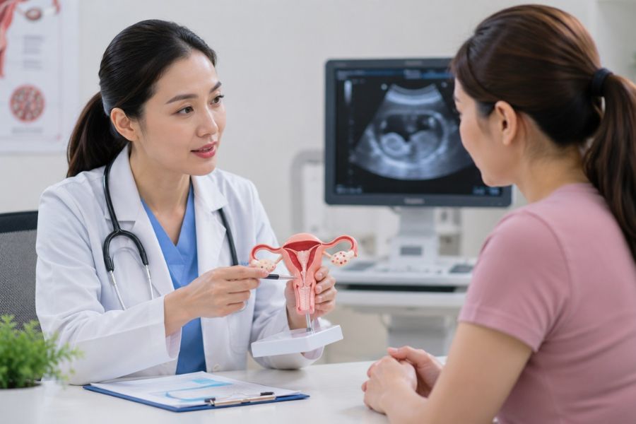 Người gầy nên đi khám khi kinh nguyệt bất thường kéo dài, khó thụ thai hoặc rậm lông, mụn dai dẳng