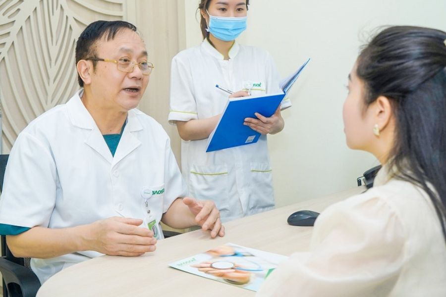 Không gian thăm khám ấm cúng, quy trình nhẹ nhàng cùng đội ngũ bác sĩ tận tâm tại Bệnh viện Đa khoa Bảo Sơn