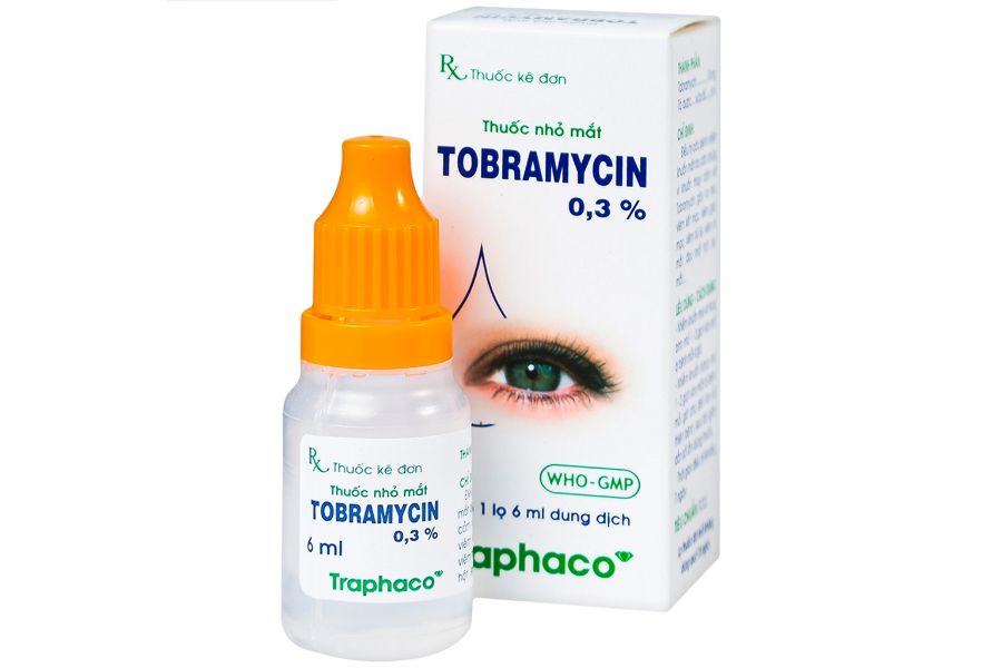 Tobramycin 0,3% là kháng sinh kê đơn chuyên biệt cho đau mắt đỏ do vi khuẩn, cần sử dụng dưới sự chỉ dẫn của bác sĩ Mắt