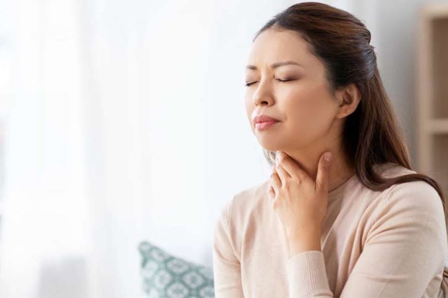 Nuốt nghẹn là cảm giác khó nuốt hoặc thức ăn mắc lại ở cổ họng hay sau xương ức