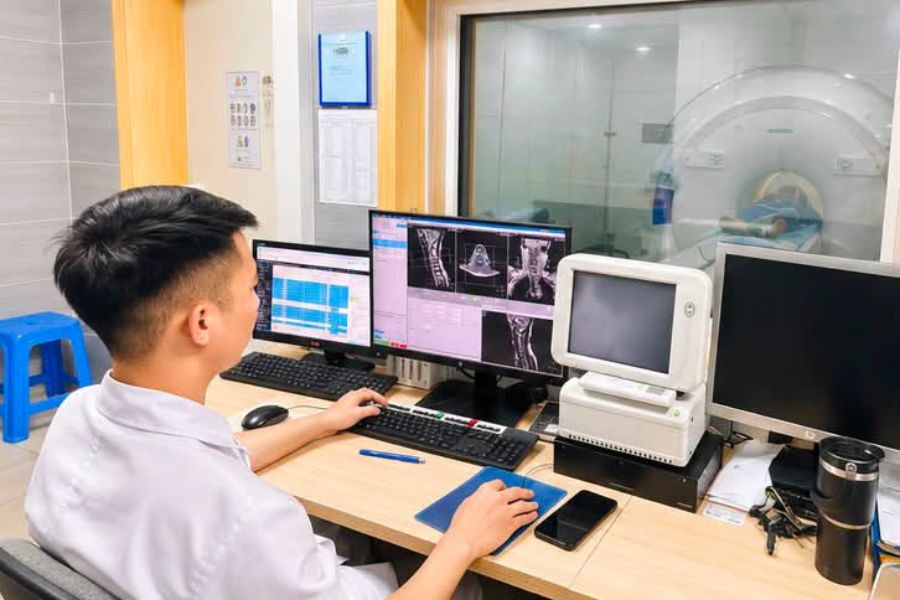 Đội ngũ bác sĩ Khoa Chẩn đoán hình ảnh Bệnh viện Đa khoa tỉnh Thanh Hóa không ngừng học hỏi và ứng dụng công nghệ hiện đại trong chẩn đoán