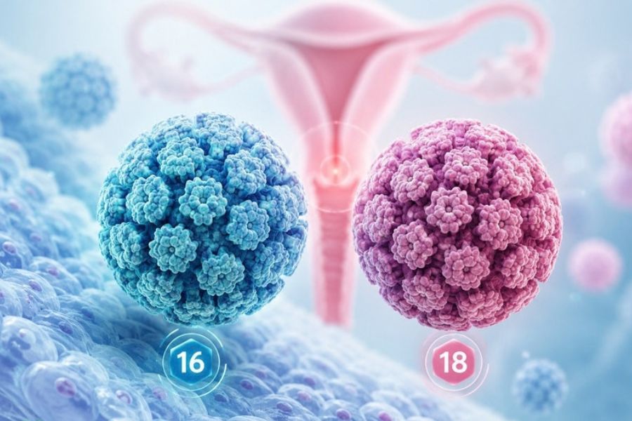 Virus HPV bao gồm nhiều tuýp khác nhau, trong đó tuýp 16 và 18 thuộc nhóm nguy cơ cao cần được đặc biệt lưu ý