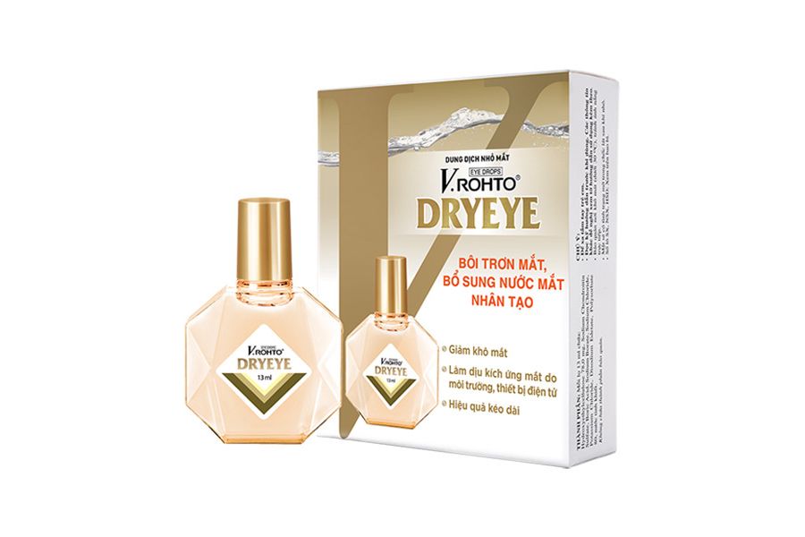 Thuốc nhỏ mắt V.Rohto Dryeye hỗ trợ duy trì độ ẩm tự nhiên, giảm cộm rát và khô mắt cho dân văn phòng