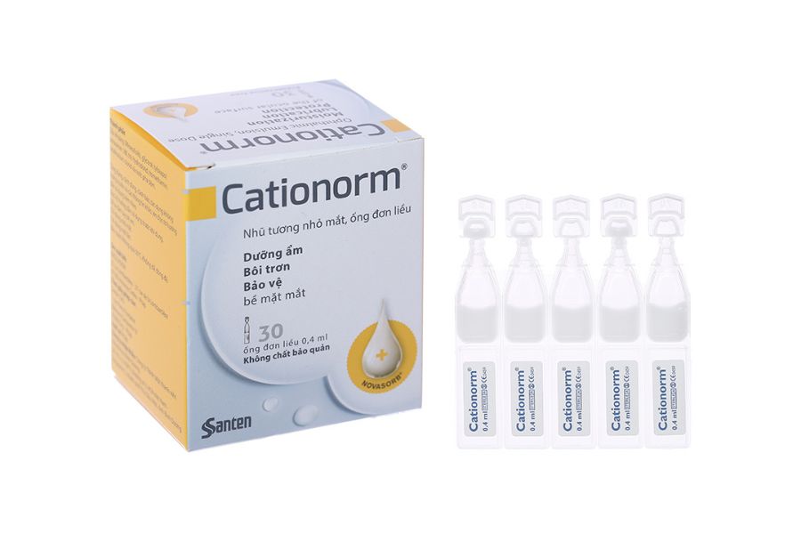Cationorm (Pháp) - Dạng nhũ tương độc đáo bù đắp lớp Lipid, giảm tỷ lệ bốc hơi nước mắt và duy trì độ ẩm mịn kéo dài suốt 6-8 giờ