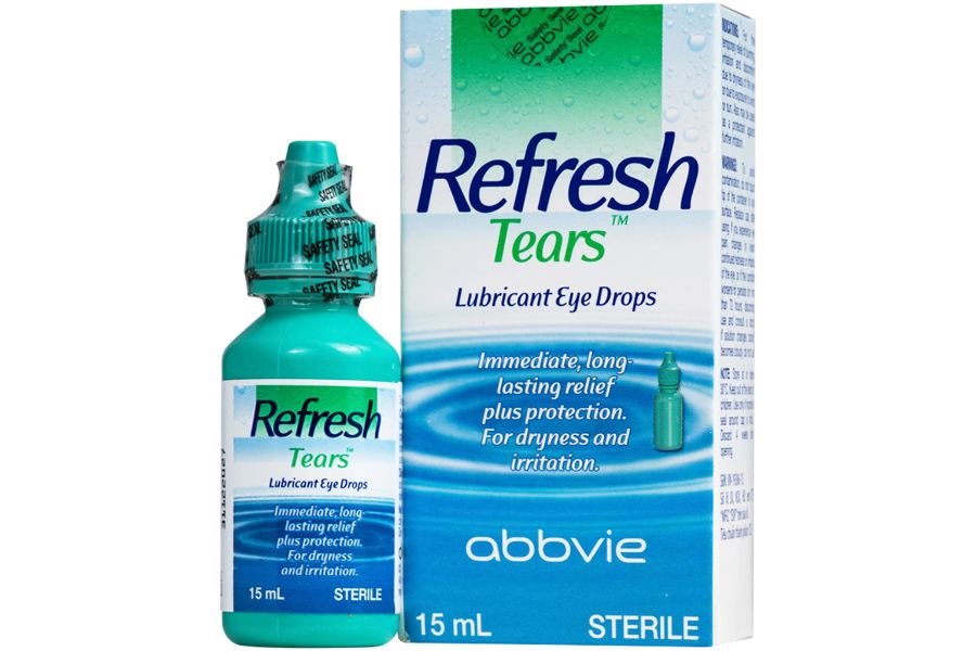 Refresh Tears (Mỹ) - Nước mắt nhân tạo dịu nhẹ, cấp ẩm nhanh chóng chỉ sau 15 giây, an toàn cho học sinh, sinh viên và mắt nhạy cảm