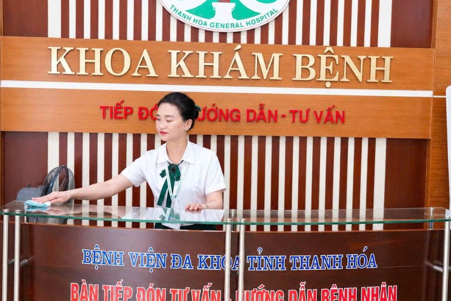 Hệ thống quầy tiếp đón và 40 phòng khám chuyên khoa được phân bố khoa học giúp quy trình khám bệnh diễn ra nhanh chóng