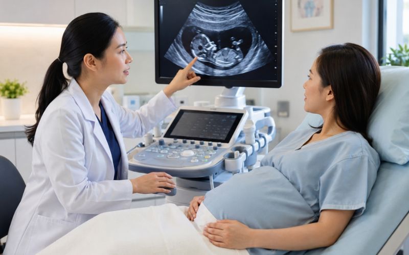 Phòng khám Đa khoa Quốc tế DYM có dịch vụ siêu âm hình thái thai (Ảnh: DYM Medical Center)