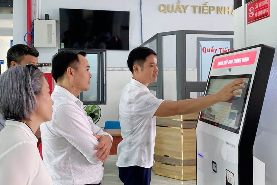 Khu vực lấy số khám tự động tại Trung tâm Y tế Khu vực Bù Đăng (Ảnh: Trung tâm Y tế Khu vực Bù Đăng)