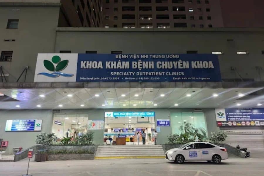 Trung tâm Hô hấp, Bệnh viện Nhi Trung ương chuyên khám và điều trị bệnh hô hấp ở trẻ em (Ảnh: Google Maps)