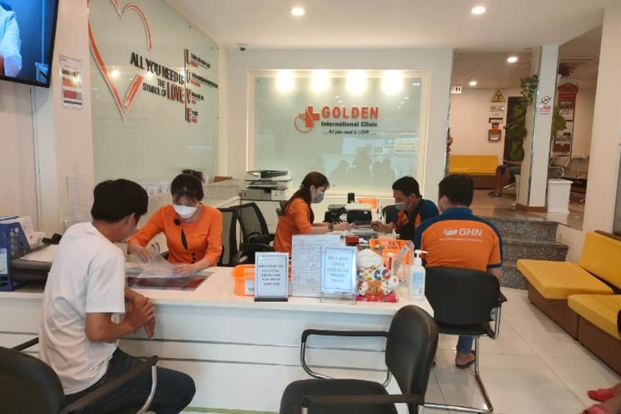 Phòng tiếp đón bệnh nhân, khách hàng tới khám chữa bệnh ở Golden Healthcare. Ảnh: GH