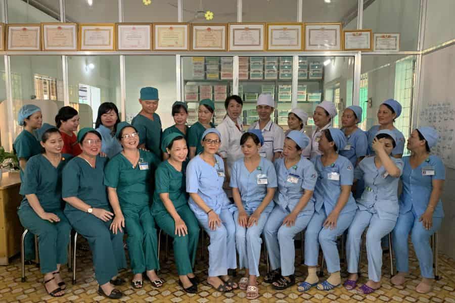 Đội ngũ y bác sĩ tại Bệnh viện Đa khoa khu vực Cai Lậy