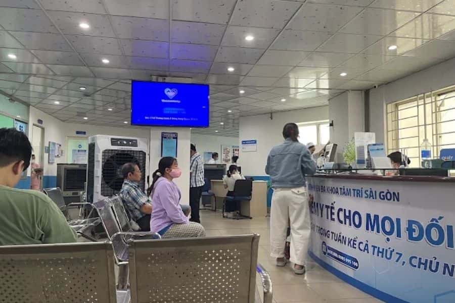Tham khảo chi phí khám tại Bệnh viện Đa khoa Tâm Trí Sài Gòn (Ảnh: Google Maps)